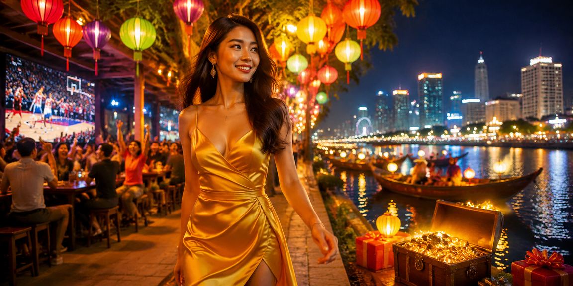 Chợ đêm Hà Nội – người dùng 32wi theo dõi kết quả bóng rổ trên di động