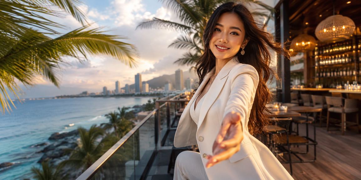 Người chơi VIP tận hưởng trải nghiệm giải trí trực tuyến cao cấp tại bãi biển Nha Trang